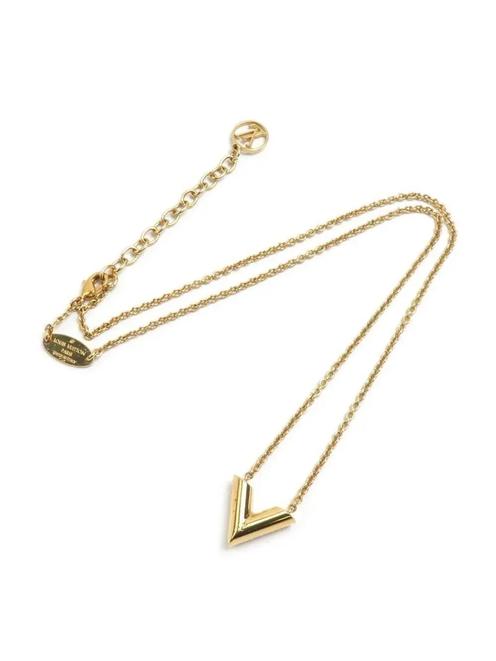 Auth Louis Vuitton Essential V Necklace #328748L27B